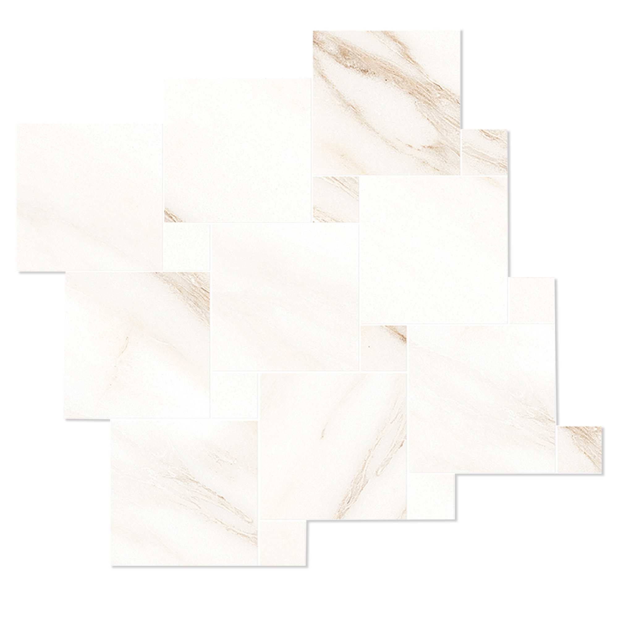 Marmor Mosaik Klinker Orian Vit Textured Brushed 25x25 cm