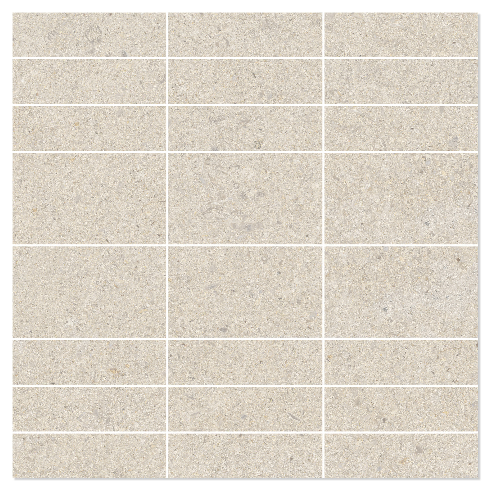 Mosaik Klinker Litha Beige Halvpolerad 30x30 cm