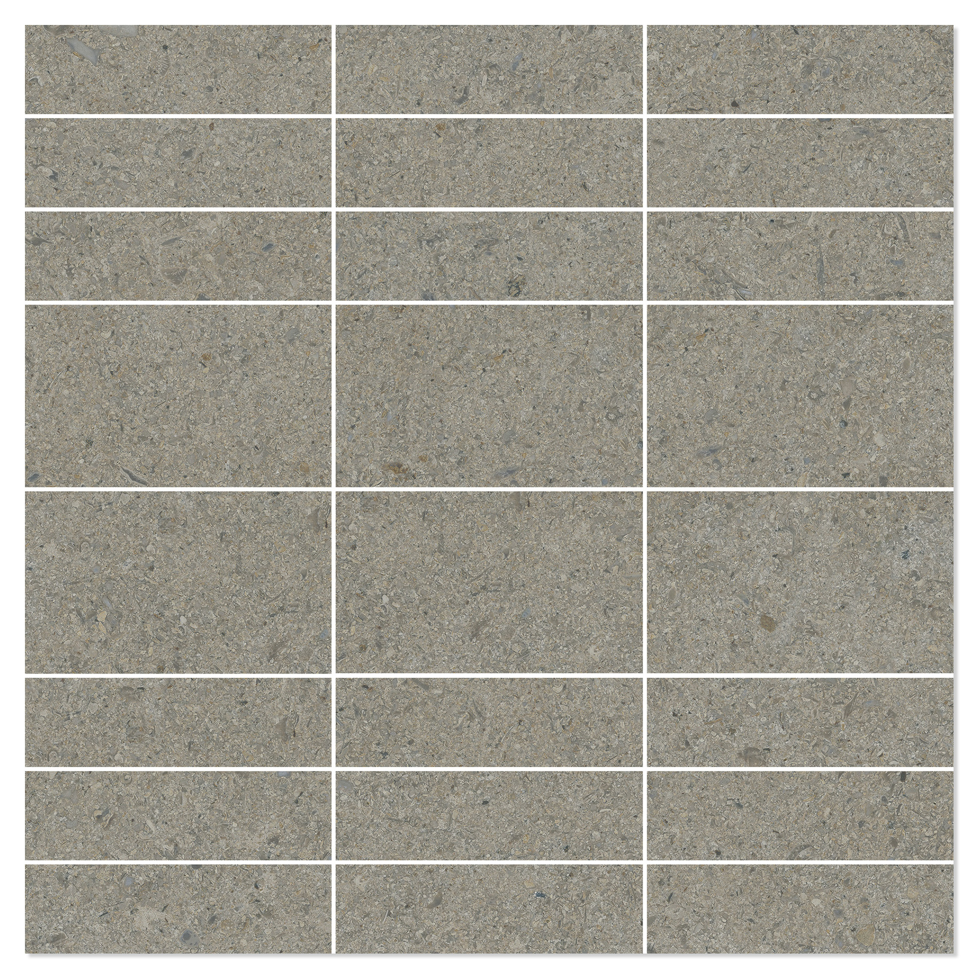 Mosaik Klinker Litha Gråbeige Brushed Matt 30x30 cm