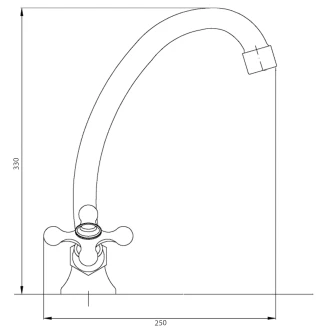 Tvättställsblandare <strong>Loxley</strong>  20 cm Krom Blank