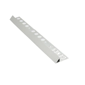 Kakellist Aluminium Blank med Stängd <strong>45° Profil</strong>  12mm x 2.7m