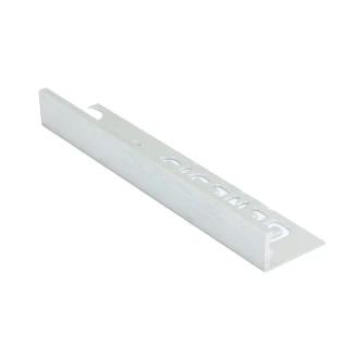 Kakellist i Borstad Aluminium <strong>L-Profil</strong> , 10mm x 2.7m