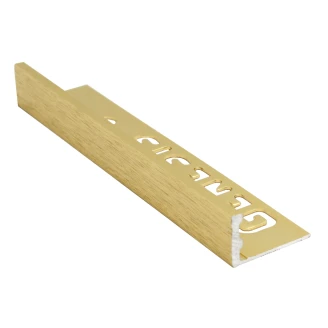 Kakellist Borstad Mässing <strong>L-Profil</strong> , 12mm x 2.5m