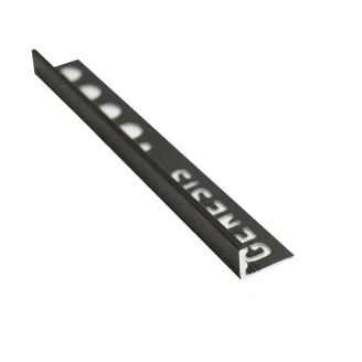 Kakellist Borstad Svart <strong>L-Profil</strong> , 8mm x 2.5m