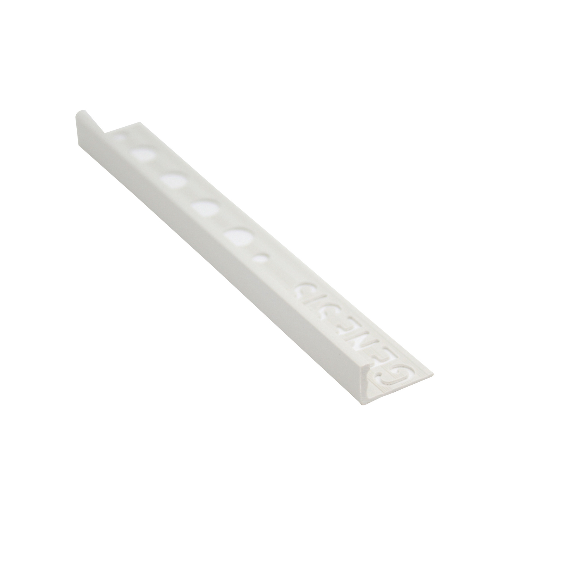 Kakellist i PVC Ljusgrå L-Profil, 10mm x 2.5m