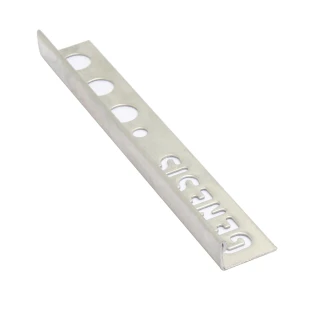 Kakellist i Blankt <strong>Rostfritt Stål L-Profil</strong> , 8mm x 2.5m