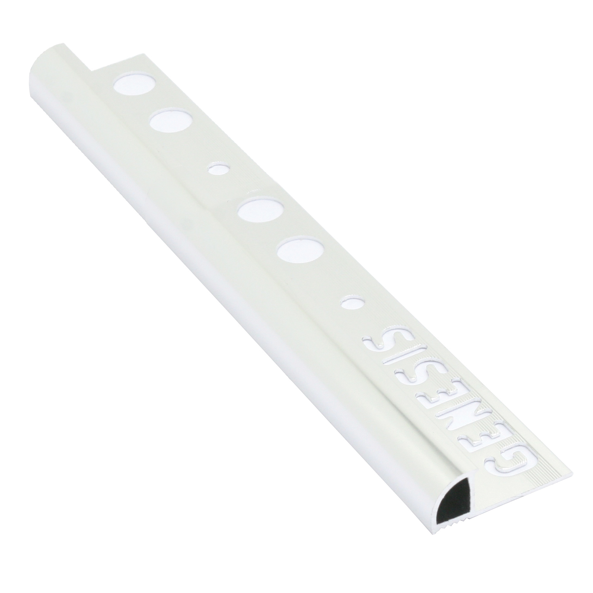 Kakellist i Blank Aluminium med Rund Stängd Profil, 12mm x 2.5m