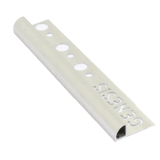 Kakellist i Borstad Aluminium med Rund Stängd Profil, 10mm x 2.5m