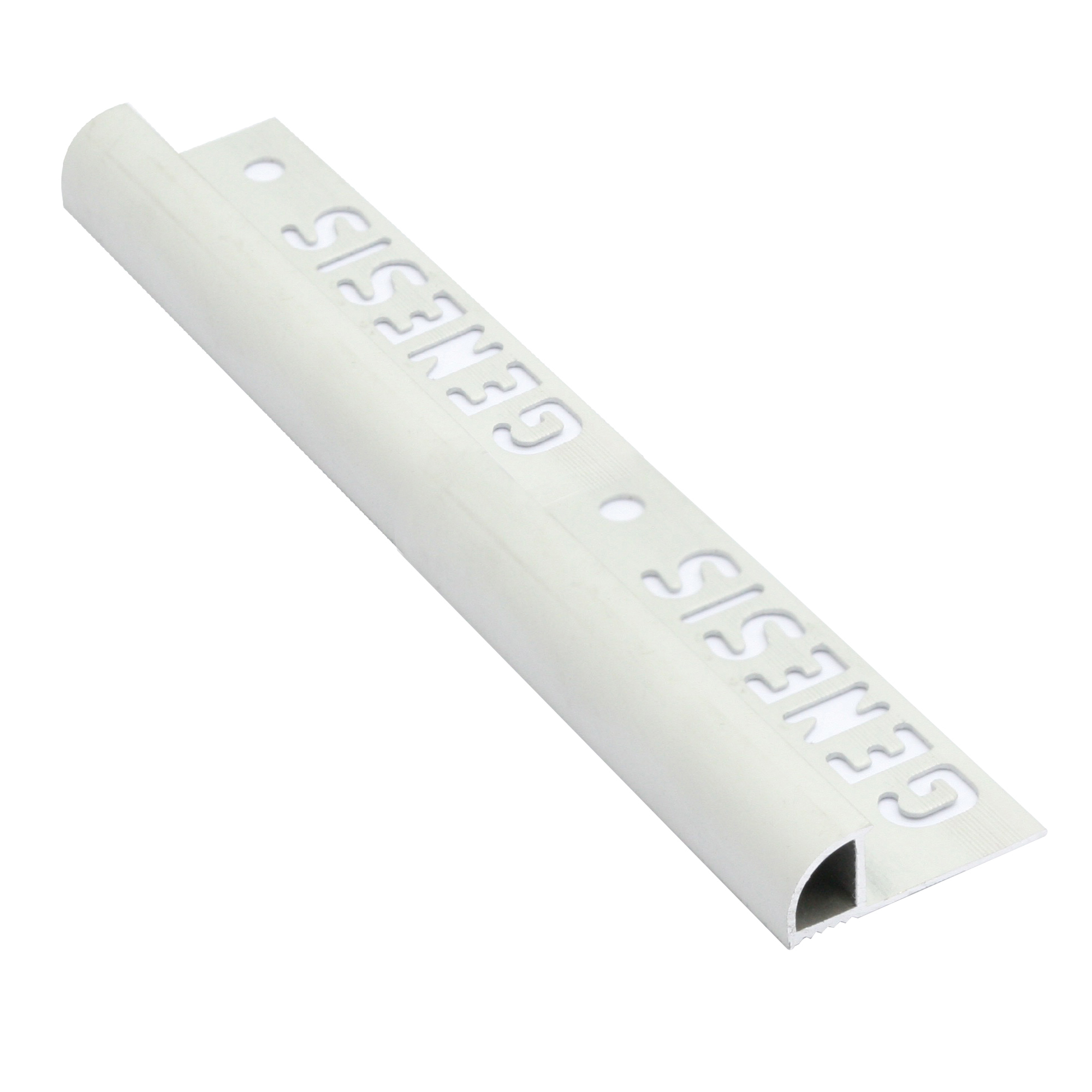 Kakellist i Matt Aluminium med Rund Stängd Profil, 6mm x 2.5m