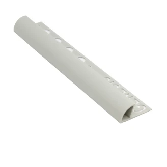 Kakellist i PVC Grå med Rund Stängd Profil, 8mm x 2.5m