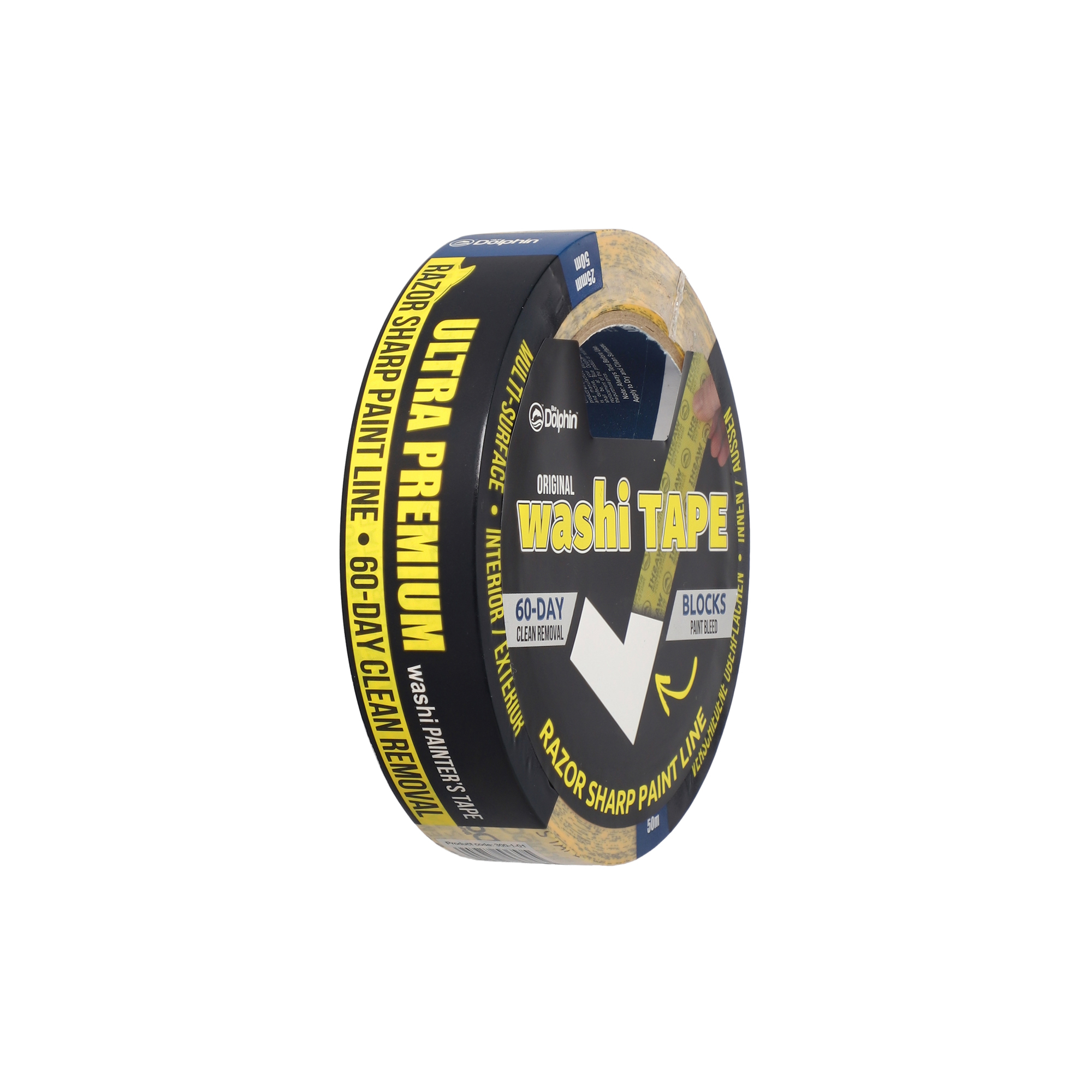 Maskeringstejp Blue Dolphin WASHI Premium, 25mm x 50m