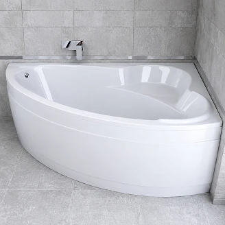 Badkar Grasse Vit Blank 160 cm Höger (Utan Panel & Avlopp)