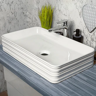 Tvättställ <strong>Delvio</strong>  Vit Blank 68x38 cm