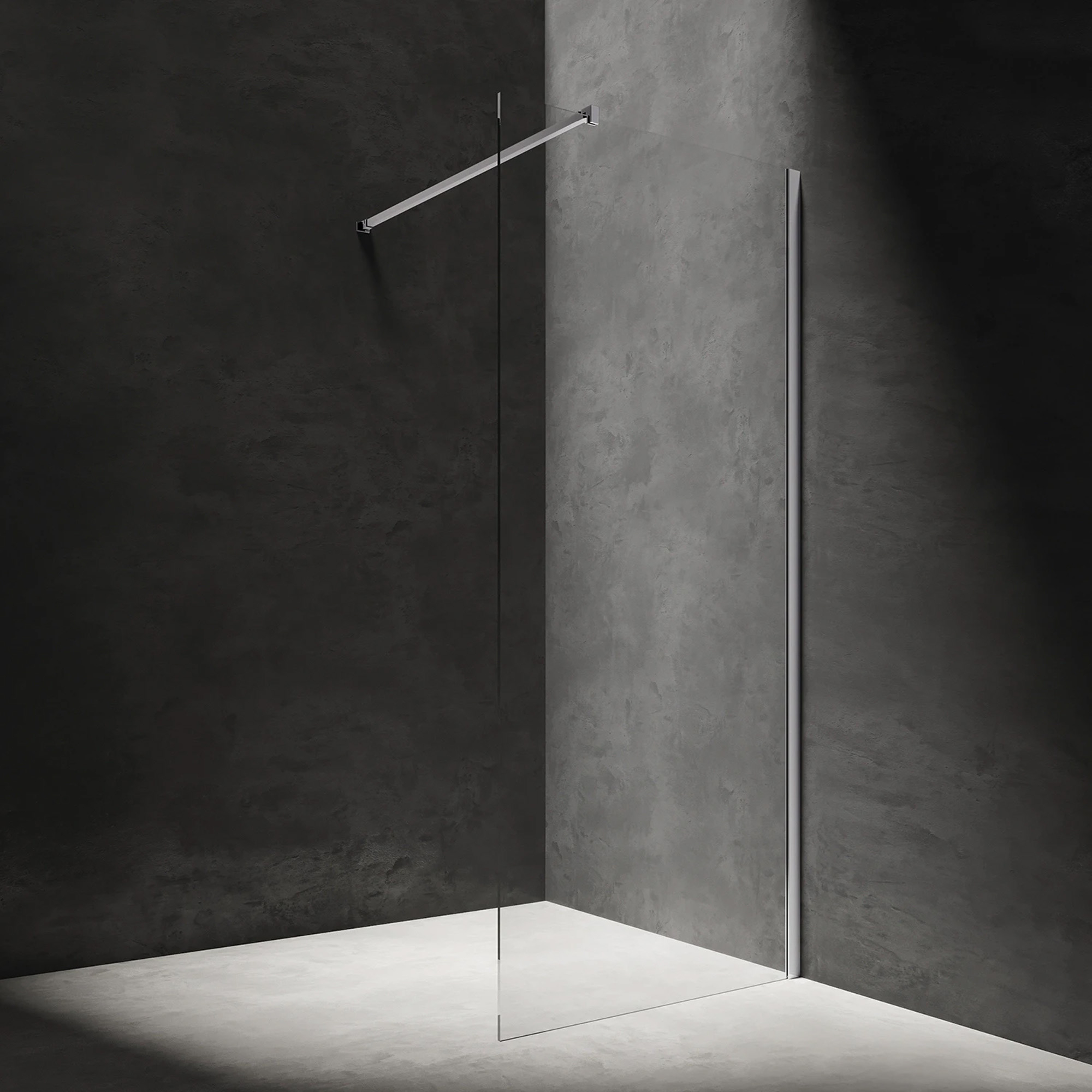 Omnires Duschvägg Marina 8 mm 110x200 cm Krom Blank