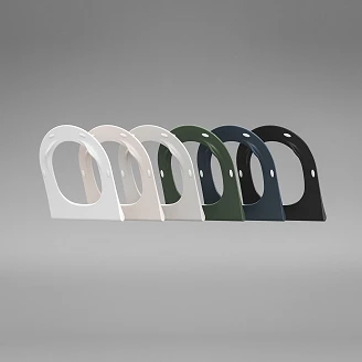 Ravak Design Toalettsits iMagin Svart Blank med Magnetfunktion