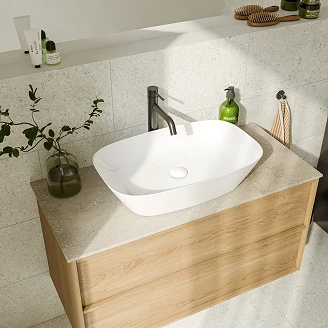 Tvättställ Rektangulär <strong>Evoa</strong>  Vit Blank 60x38 cm