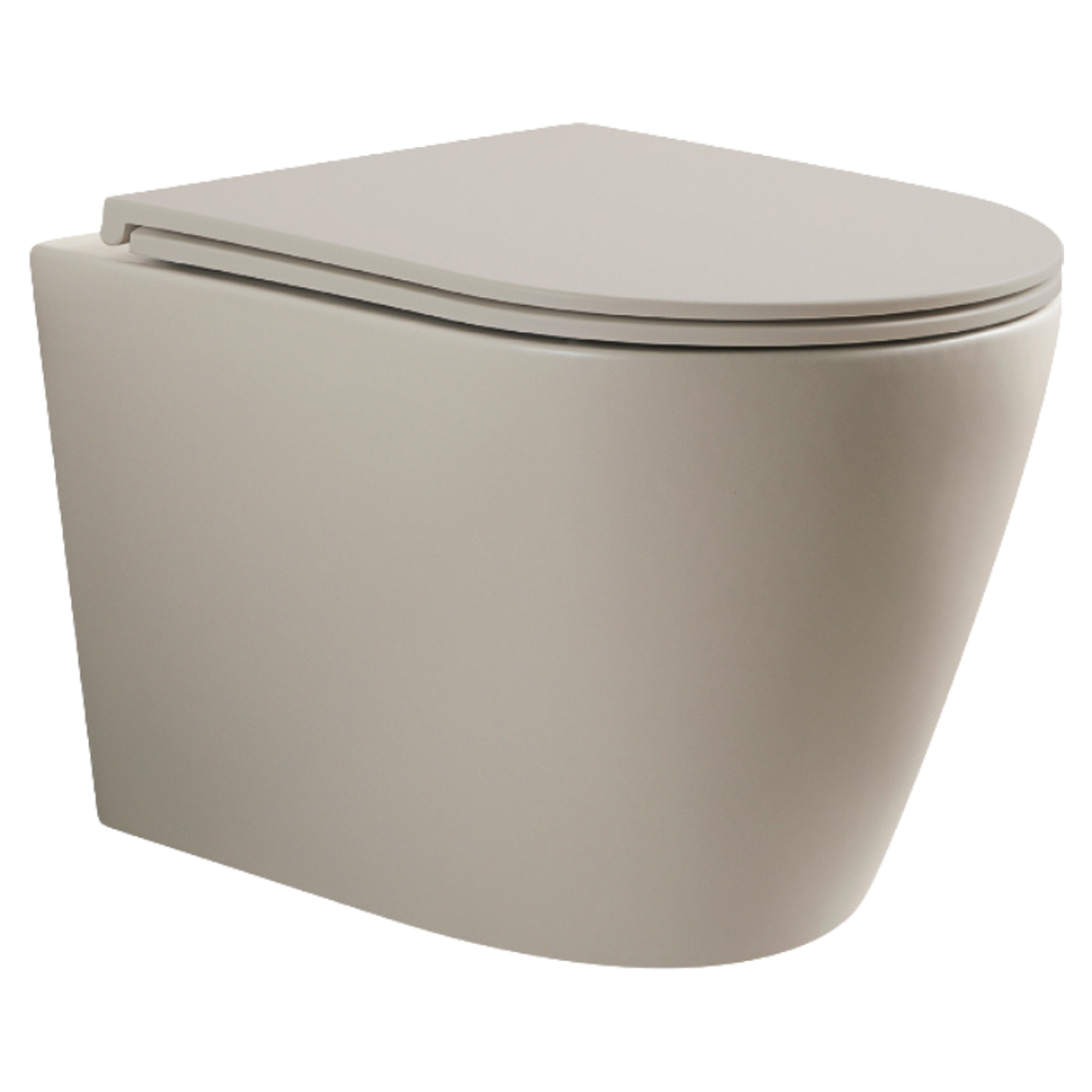 Vägghängd Toalett Mila Beige Matt