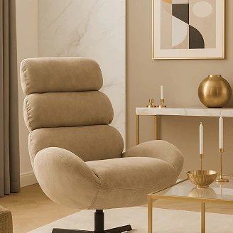 Fåtölj <strong>Modre</strong>  Taupe Manchestertyg
