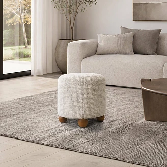 Sittpuff <strong>Vrelo</strong>  Beige, Ek Ø38 cm