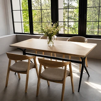 Matbord <strong>Flinte</strong>  Ek 80x140x75 cm
