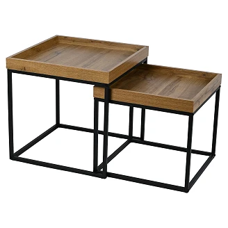 Set med 2 st Soffbord Ø50x50 cm <strong>Boldre</strong>  Ek