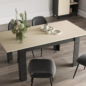 Matbord <strong>Varden</strong>  Artisan Ek, Mörkt Betong 205x90 cm