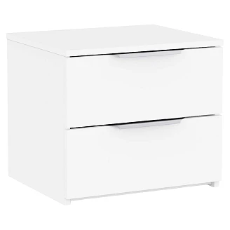 Sidobord <strong>Skand</strong>  Vit, 2 Lådor 44x37 cm