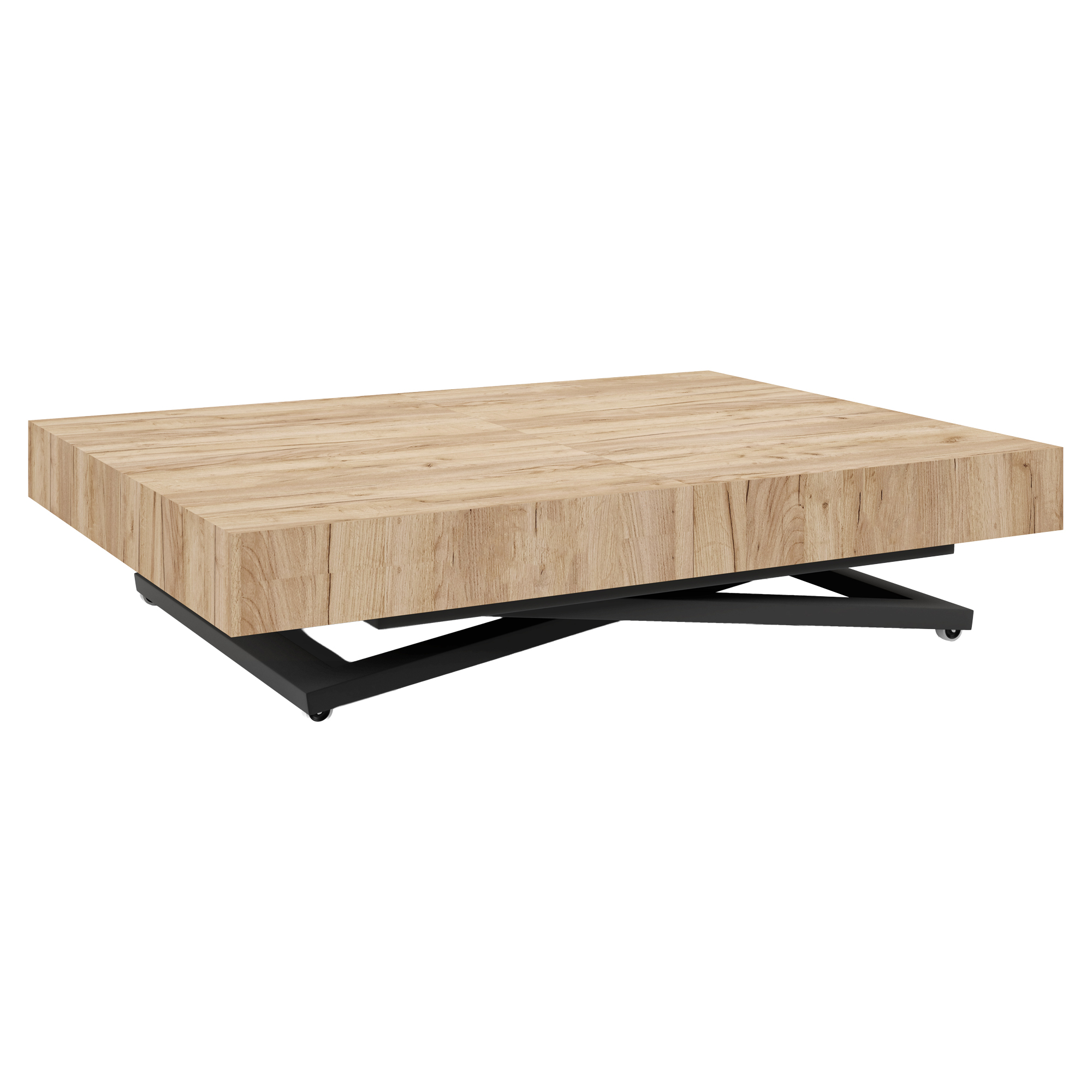 Bord Utdragbart Mimosa Guld Craft-Ek 120 cm med U-Ben & Justerbar Höjd