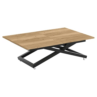 Bord Utdragbart <strong>Noric</strong>  Naturlig Halifax-Ek 120 cm med Justerbar Höjd