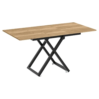 Bord Utdragbart <strong>Noric</strong>  Naturlig Halifax-Ek 120 cm med Justerbar Höjd