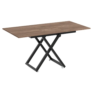 Bord Utdragbart <strong>Noric</strong>  Italiensk Valnöt 120 cm med Justerbar Höjd