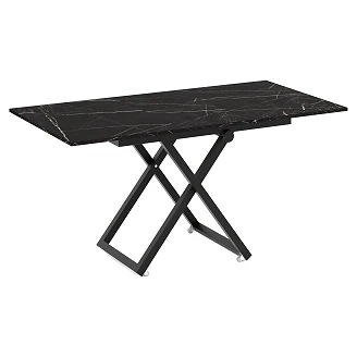 Bord Utdragbart <strong>Noric</strong>  Svart Grigia Pietra 120 cm med Justerbar Höjd