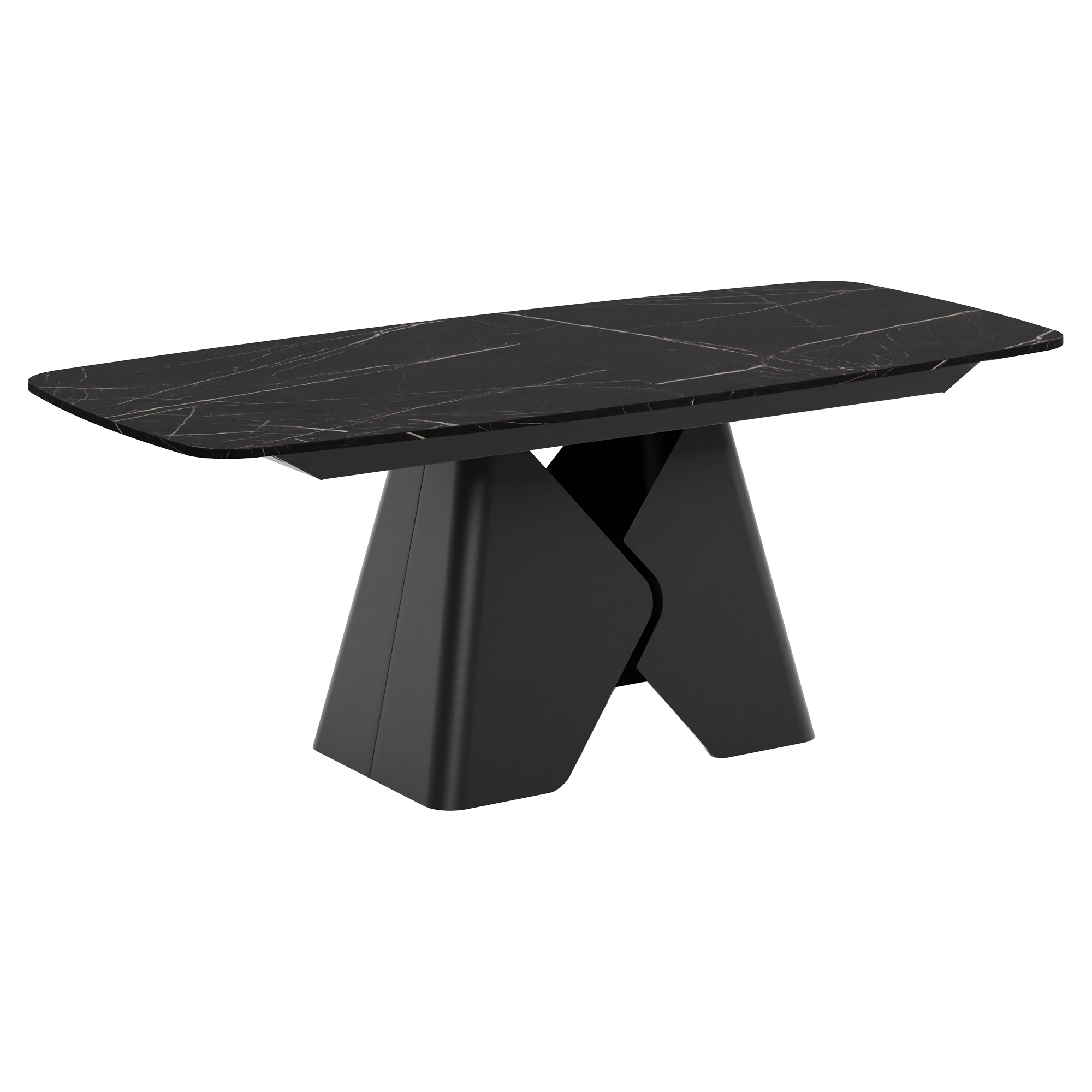 Matbord Utdragbart Roven Svart Grigia Pietra 180/270 cm