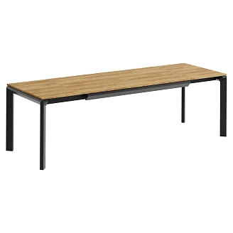 Matbord Utdragbart <strong>Alnair</strong>  Naturlig Hikora-Ek 160/250 cm