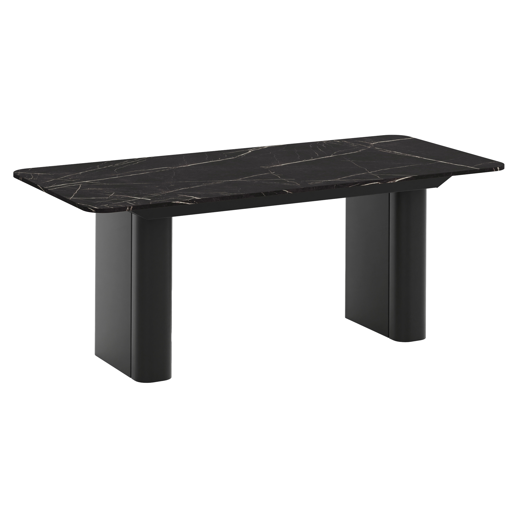 Matbord Utdragbart Valen Svart Grigia Pietra 180/276 cm