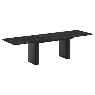 Matbord Utdragbart <strong>Valen</strong>  Svart Grigia Pietra 180/276 cm