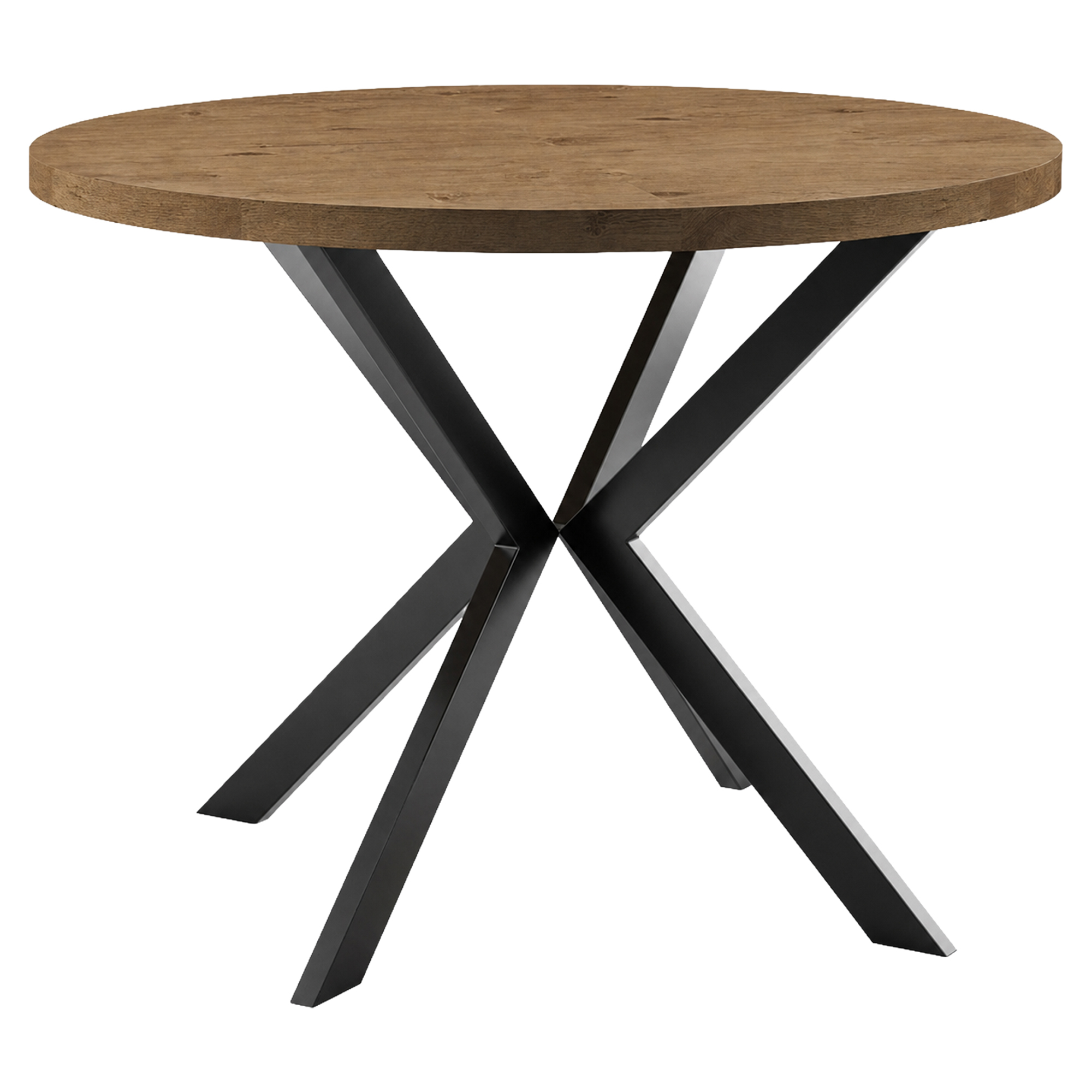 Matbord Utdragbart Skadi Mörk Lefkas-Ek Ø90/166 cm