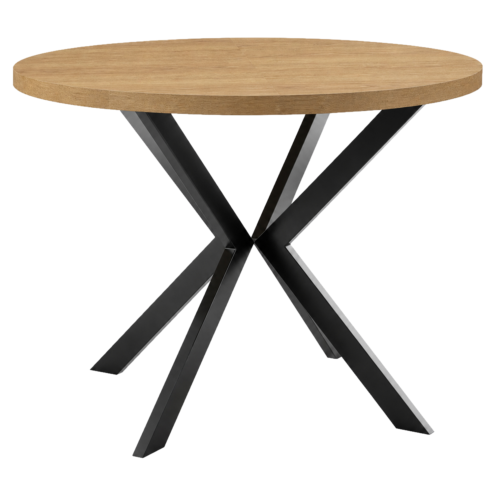 Matbord Utdragbart Skadi Naturlig Hikora-Ek Ø90/166 cm