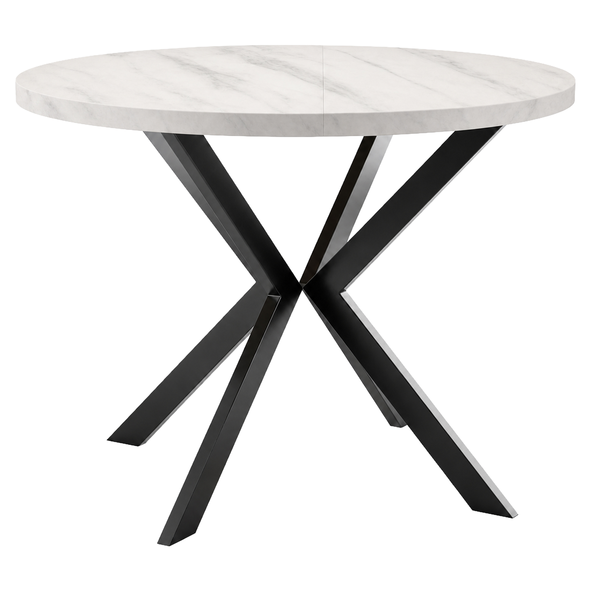 Matbord Utdragbart Skadi Bianco Marmor Ø90/166 cm