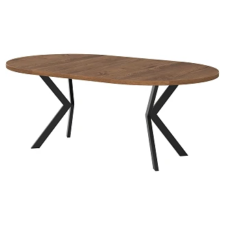 Matbord Utdragbart <strong>Skadi</strong>  Mörk Lefkas-Ek Ø120/196 cm