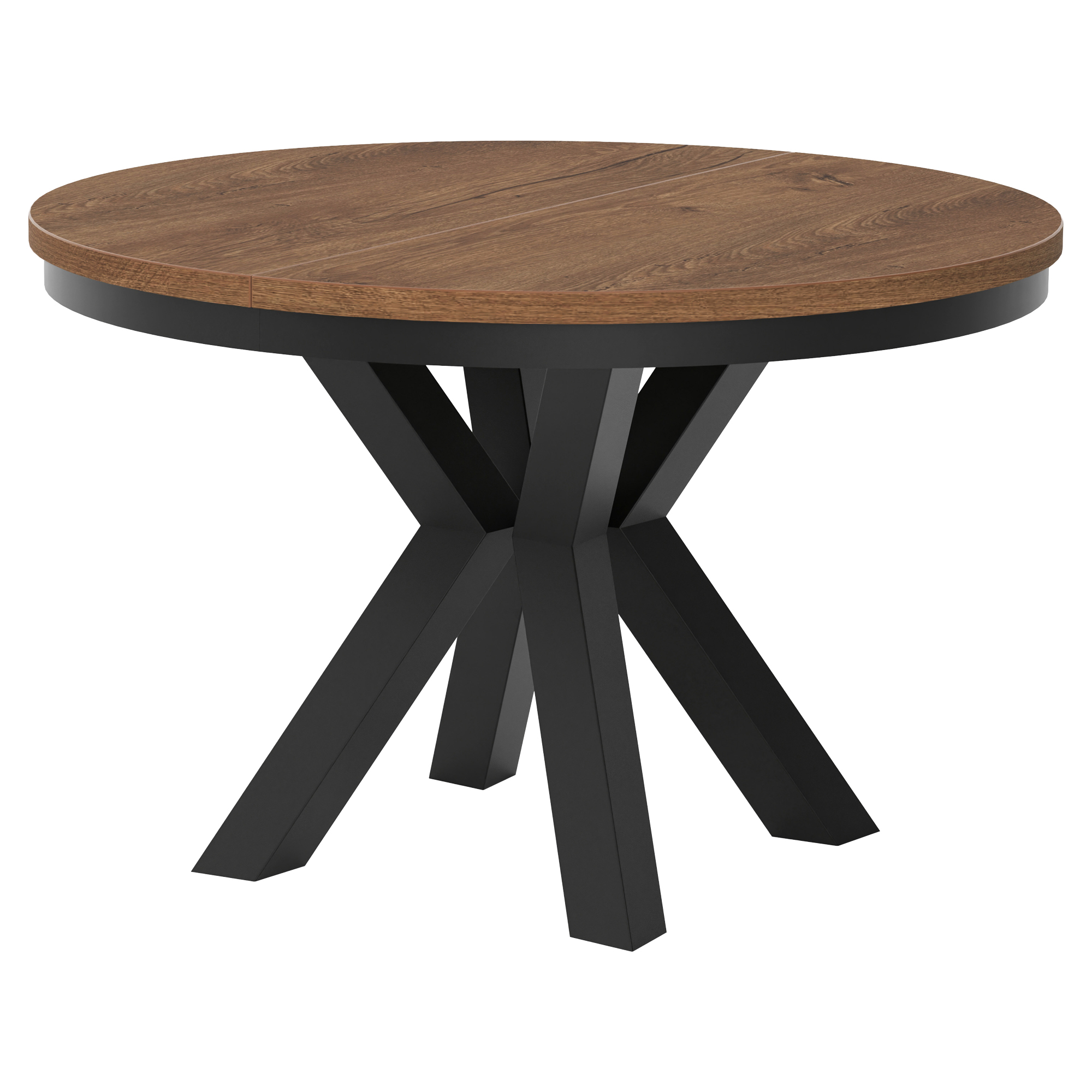 Matbord Utdragbart Lofoten Mörk Lefkas-Ek Ø120/196 cm