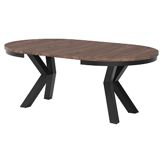 Matbord Utdragbart <strong>Lofoten</strong>  Italiensk Valnöt Ø120/196 cm