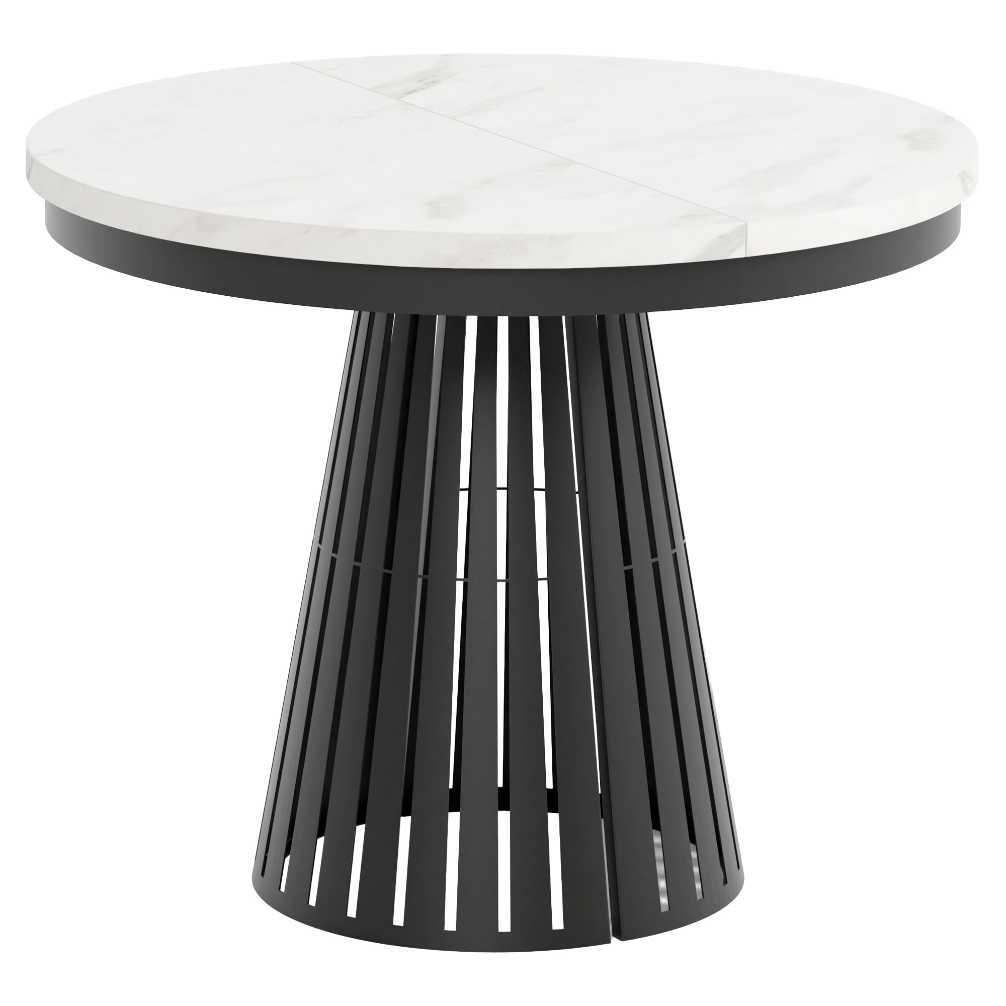 Matbord Utdragbart Roros Bianco Marmor Ø100/176 cm