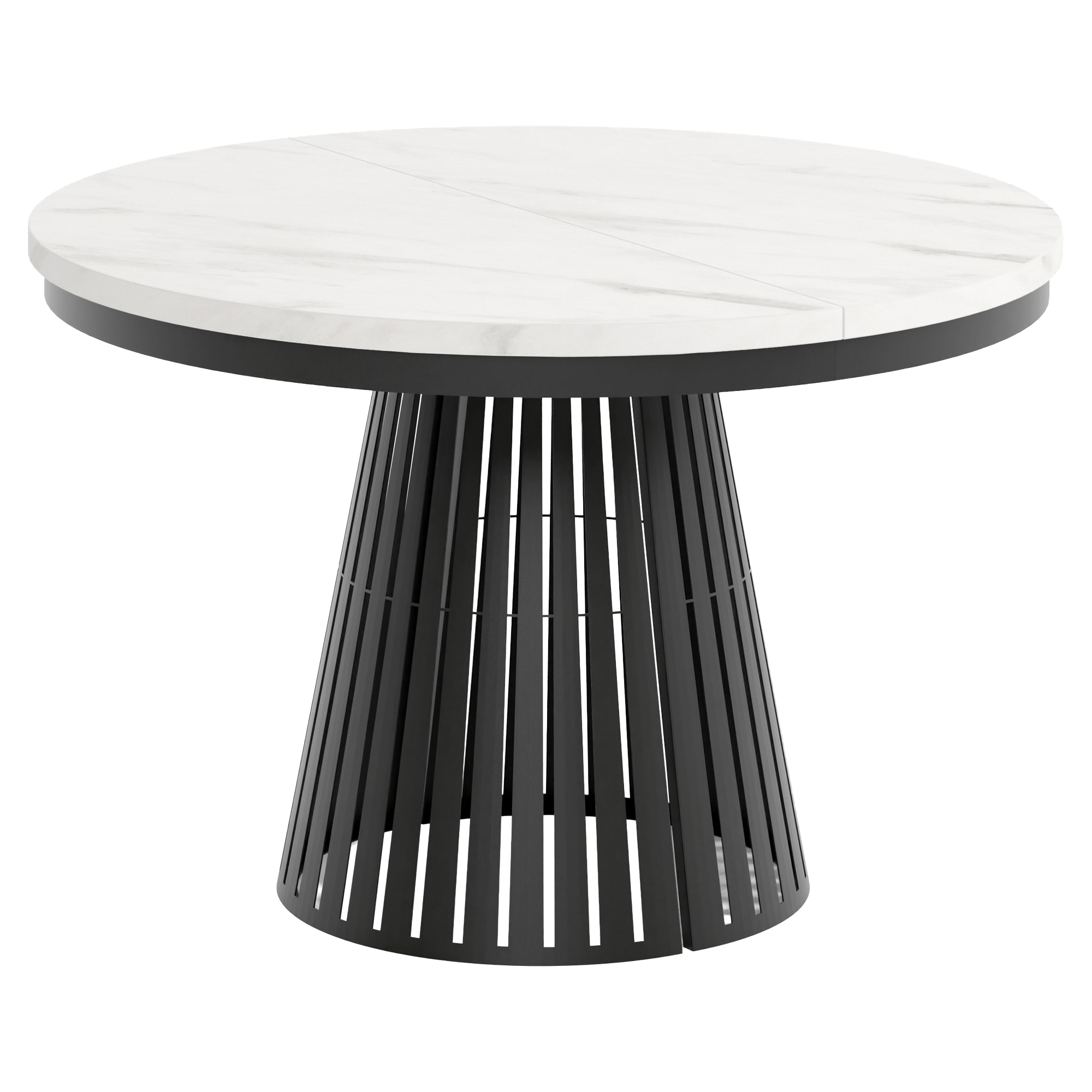 Matbord Utdragbart Roros Bianco Marmor Ø120/196 cm