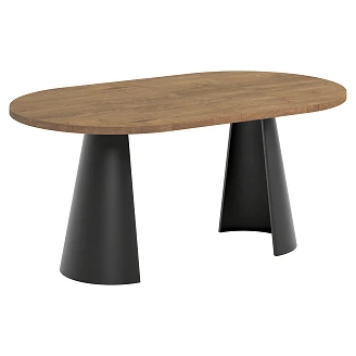 Matbord Utdragbart <strong>Acrux</strong>  Mörk Lefkas-Ek Ø100/176 cm