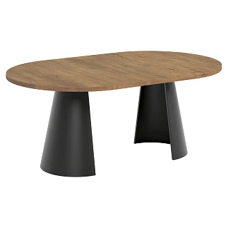 Matbord Utdragbart <strong>Acrux</strong>  Mörk Lefkas-Ek Ø120/196 cm