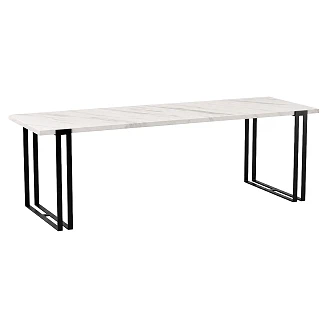 Matbord Utdragbart <strong>Atlasa</strong>  Bianco Marmor 120/220 cm