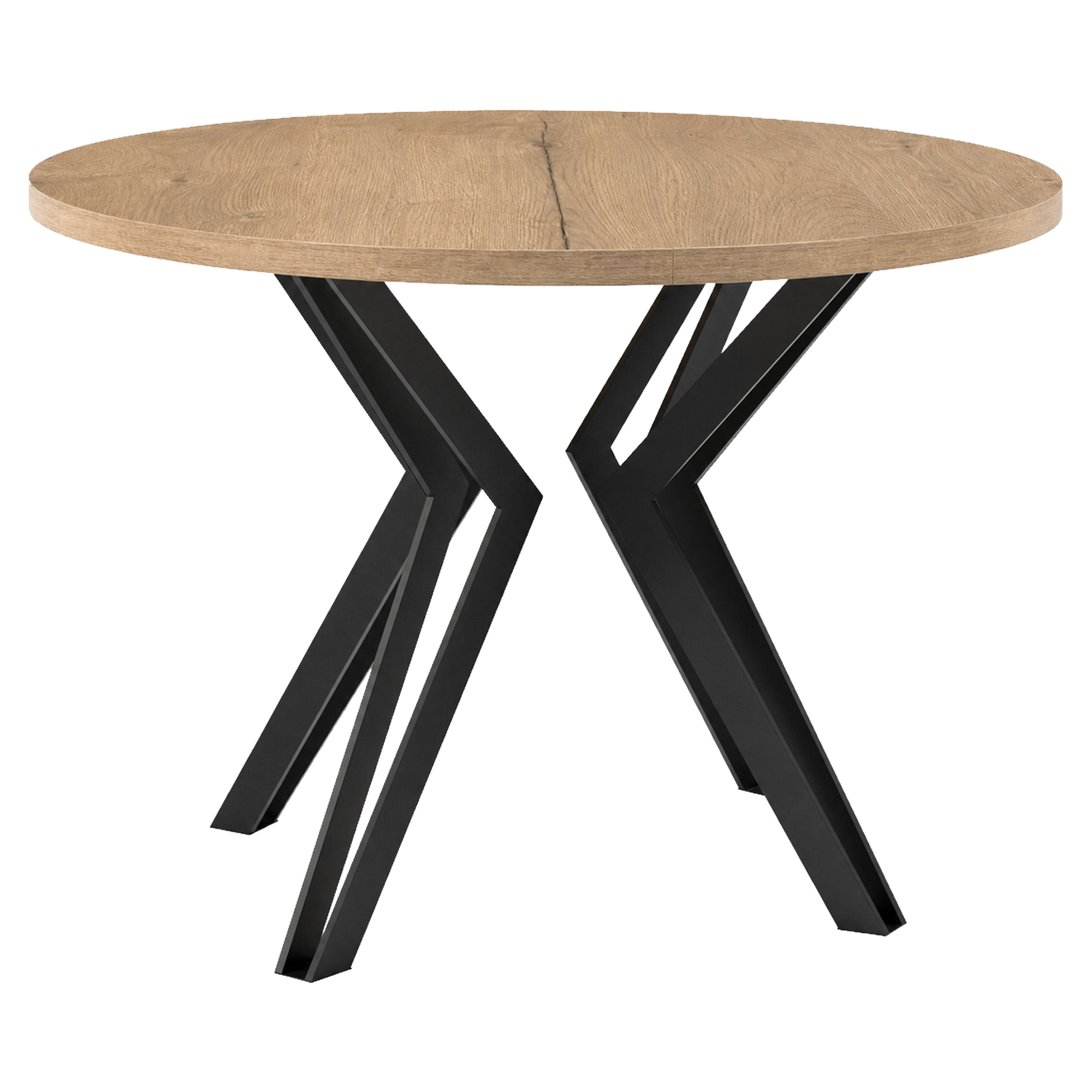 Matbord Utdragbart Bellun Naturlig Halifax-Ek Ø120/196 cm