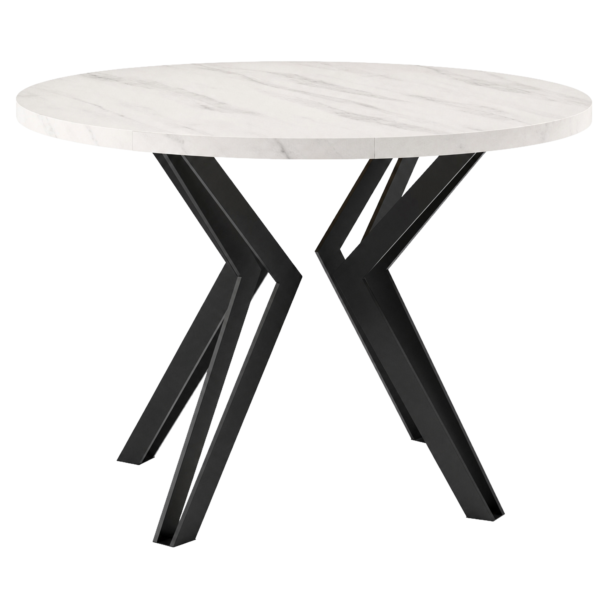Matbord Utdragbart Bellun Bianco Marmor Ø120/196 cm
