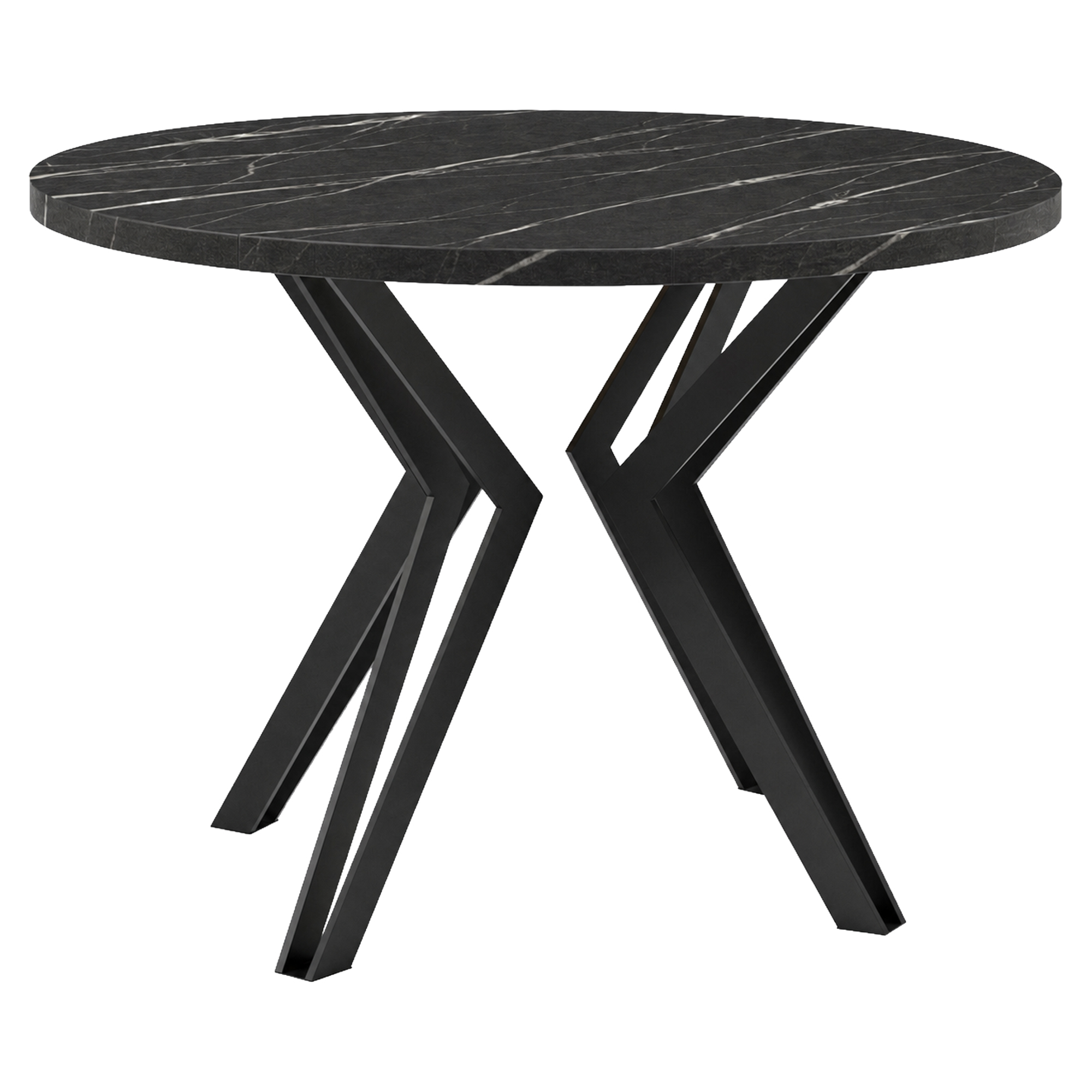 Matbord Utdragbart Bellun Svart Grigia Pietra Ø120/196 cm